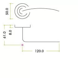 Set Polished Chrome Florence Designer Lever On Round Rose - Image 2