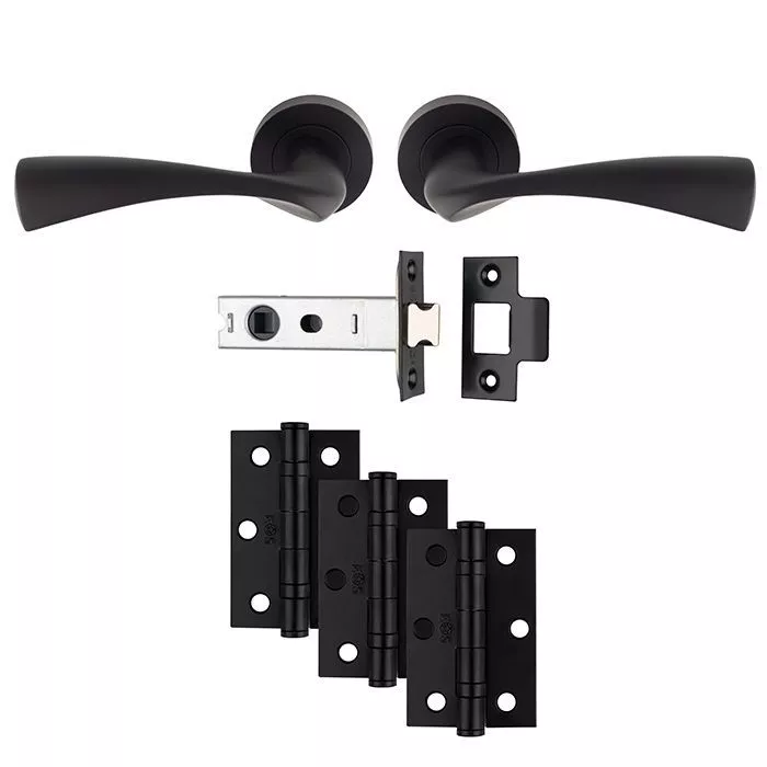 Matt Black Sinatra Latch Pack - Ultimate Door Pack