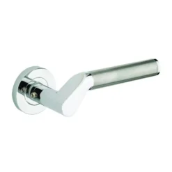 Set Polished Chrome & Satin Stainless Steel Venus Designer Lever