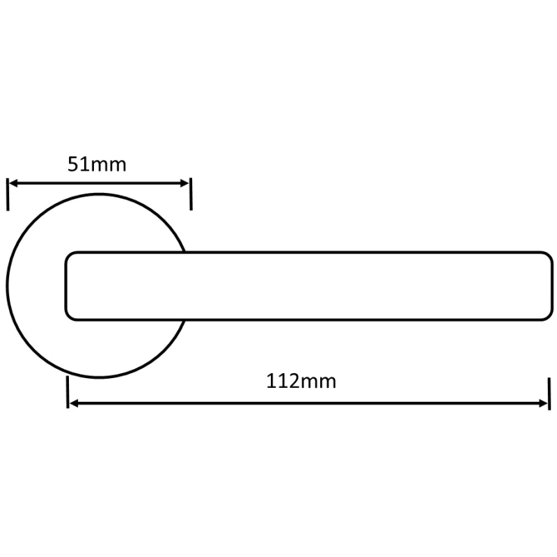 Atlantic Set Matt Gun Metal Old English Colchester Lever On Rose | OE177MBN - Image 2