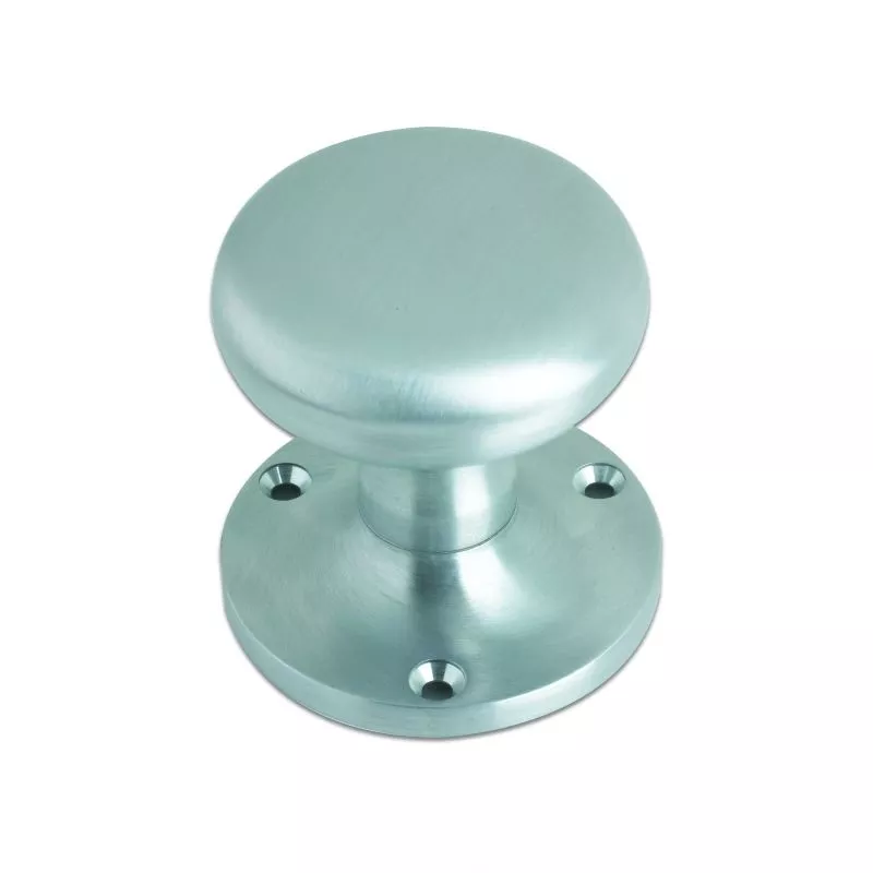 Set Satin Chrome Mushroom Mortice Knob Furniture