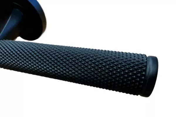 Matt Black Bilbao Knurled Lever Handle On Rose - ZPA090MB - Image 2