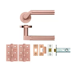 LATCH PACK - Tuscan Rose Gold Venus Lever Door Handle Set